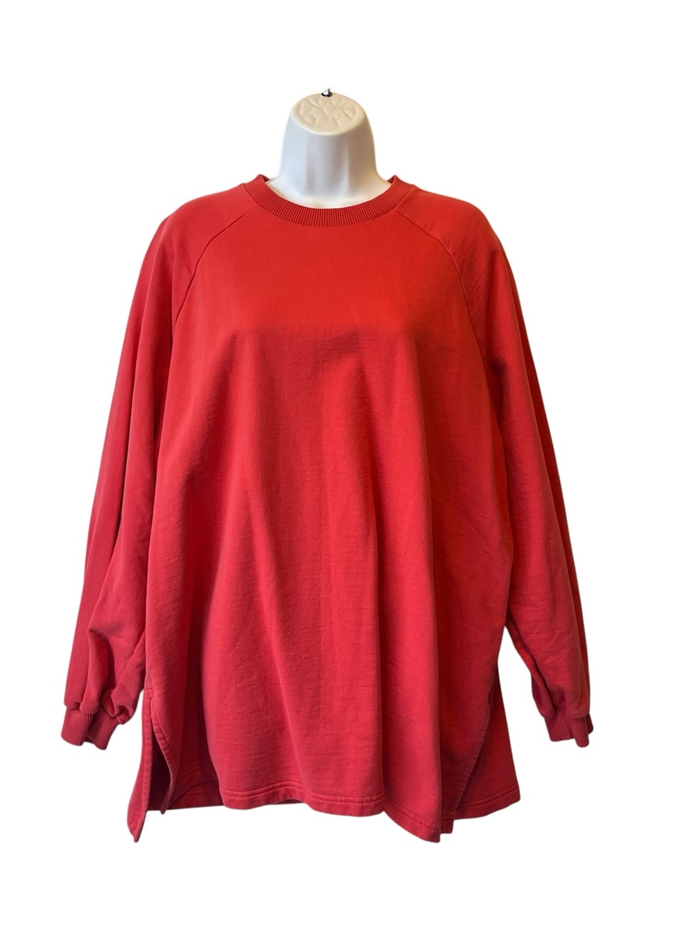 Wray NYC sweatshirt XL Red Crew neck pullover 100% Pima Cotton Womens Loungewear